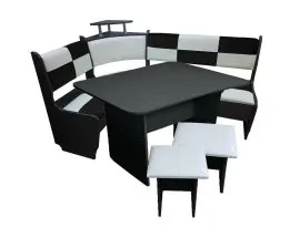 Кухонный уголок Домино Стандарт + стол + табурет 2 шт. (1000*1500) | фото